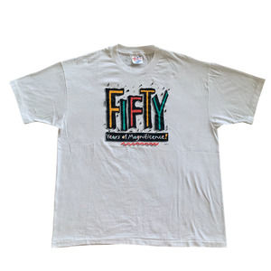 Vintage y2k Fifty Years Birthday 1990s T-shirt (XL)